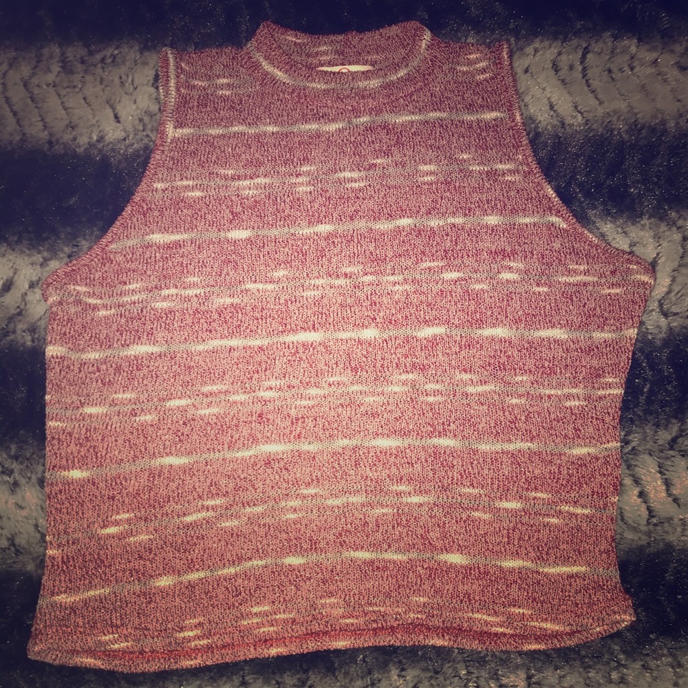 3 sleeveless turtle neck crop tops